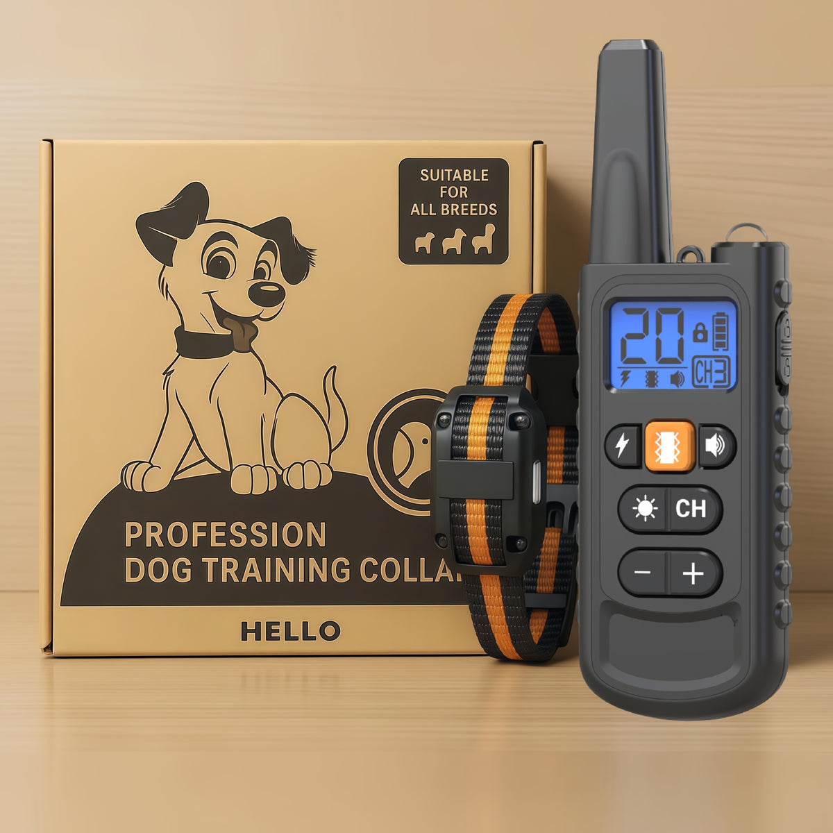 Remote E Collar for Dogs 5-120 lbs with Beep, Vibration and Static Modes, Dog Training Collar with Remote in 1, 2 or 3 Dog Options
