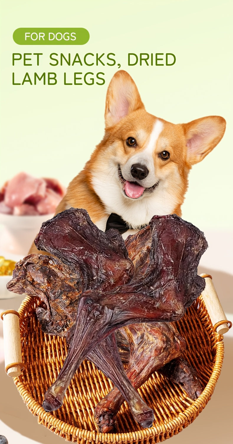 Lamb Leg Dog Chew 100g, Air-Dried Bone-In Dog Treat for Supervised Chewing, At-Home Reward Time and Seasonal Dog Owner Gift Baskets