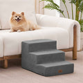 Wide Pet Stairs for Small Dogs and Cats, 3 or 4 Step Furniture Access with Non-Slip Base for Suitable Beds, Couches and Chairs, Three Colors
