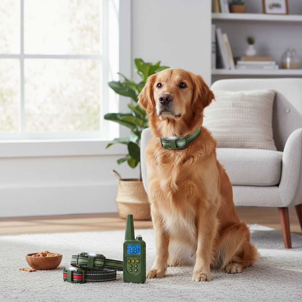 Dog Training Collar with LED Function, Beep, Vibration and Static Stimulation Modes for Supervised Sessions, Available in 1, 2 or 3 Dog Options