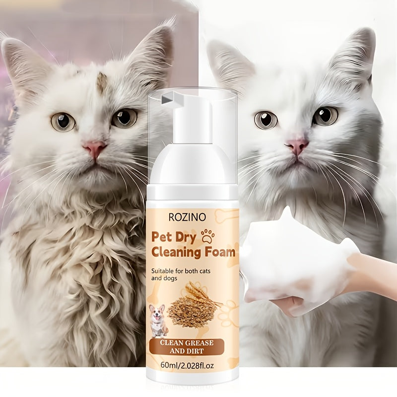 No-Rinse Pet Cleaning Foam for Cats and Dogs, Waterless Paw and Rear-Area Spot Cleaner for Between-Bath Grooming and Everyday Touch-Ups, 1pc
