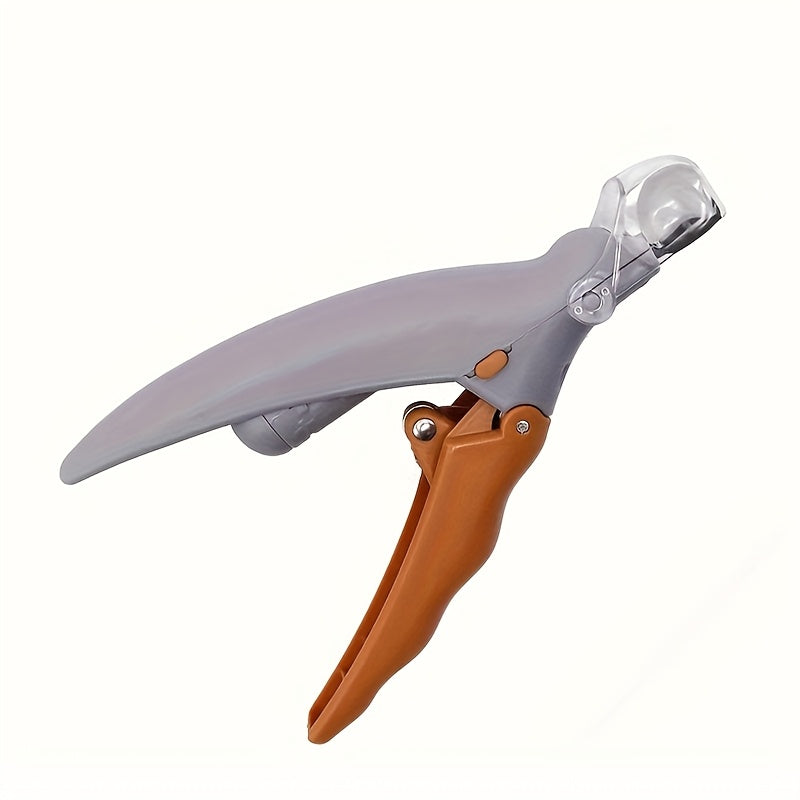 LED Pet Nail Clippers for Dogs and Cats, Orange Grey Ergonomic Non-Slip Handle with Clear Cover for At-Home Claw Trimming and Paw Grooming