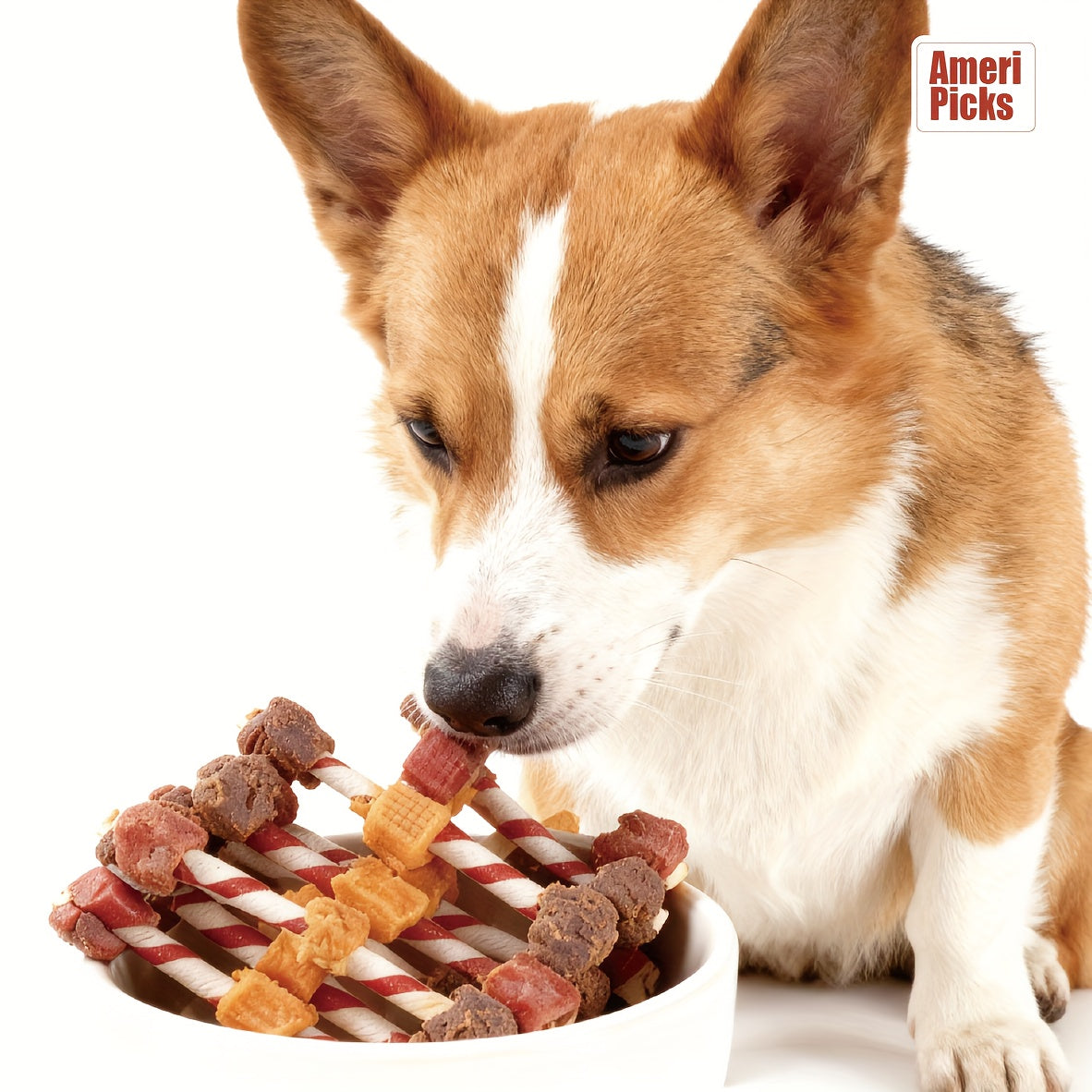 Dog Chew Kabobs with Chicken, Beef and Liver, Triple Flavor Dog Treats for Supervised Snack Time in 100g, 300g, 600g and 900g Packs