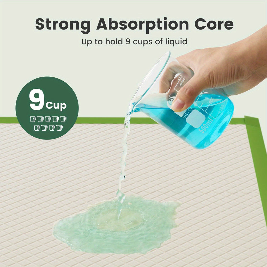 Jumbo Dog Pee Pads 28 x 34 Inch, Six-Layer Disposable Puppy Potty Training Pads with Absorbent Core and PE Backing, 50 or 100 Count Options