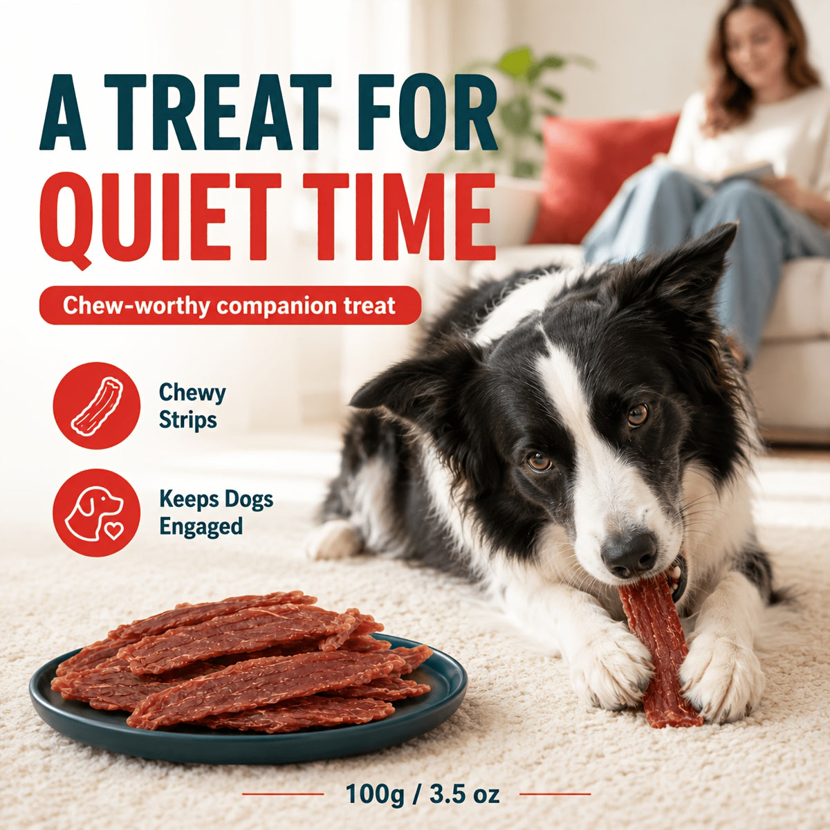 Duck Jerky Training Rewards for Dogs, Easy-to-Tear Chewy Duck Strips for Small, Medium and Large Dogs, Daily Snacks in Multiple Pack Options