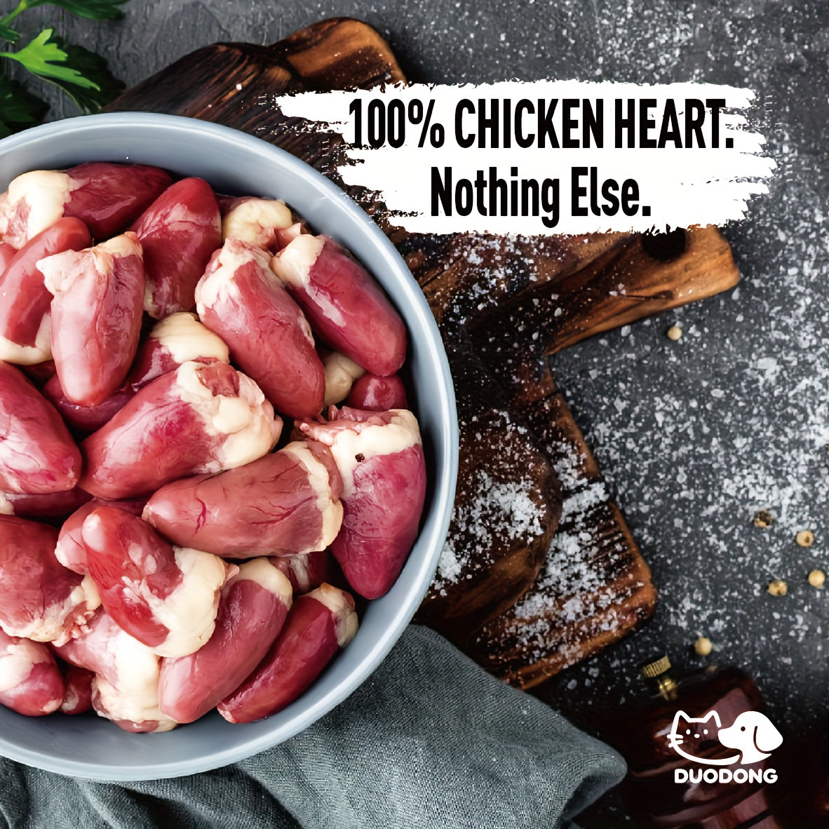 Chicken Heart Cat & Dog Treats, Freeze Dried Single Ingredient Training Rewards and Food Topper, Grain-Free Snacks in 50g, 200g or 300g Options
