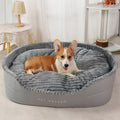Reversible Dog Bed with Removable Mat, Washable Pet Lounger with High and Low Surfaces for Year-Round Rest in Four Size Options