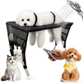 Pet Grooming Hammock with Stand for Nail Trimming, Foldable Mesh Support Bed for Cats and Dogs, Bathing and At-Home Paw Care