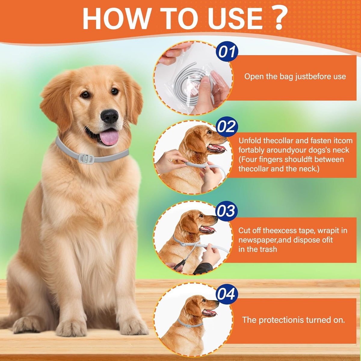 Flea and Tick Collars for Dogs, Grey Adjustable Collar Multipack in 4 or 8 Pieces, Cut-to-Fit Strap Design for Label-Directed Pet Care