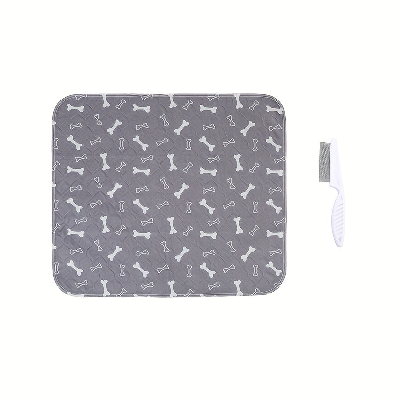 Dog Potty Training Pads, Reusable Washable Puppy Pee Mats with Non-Slip Base, Five Size Options and Solid or Printed Styles for Home and Travel