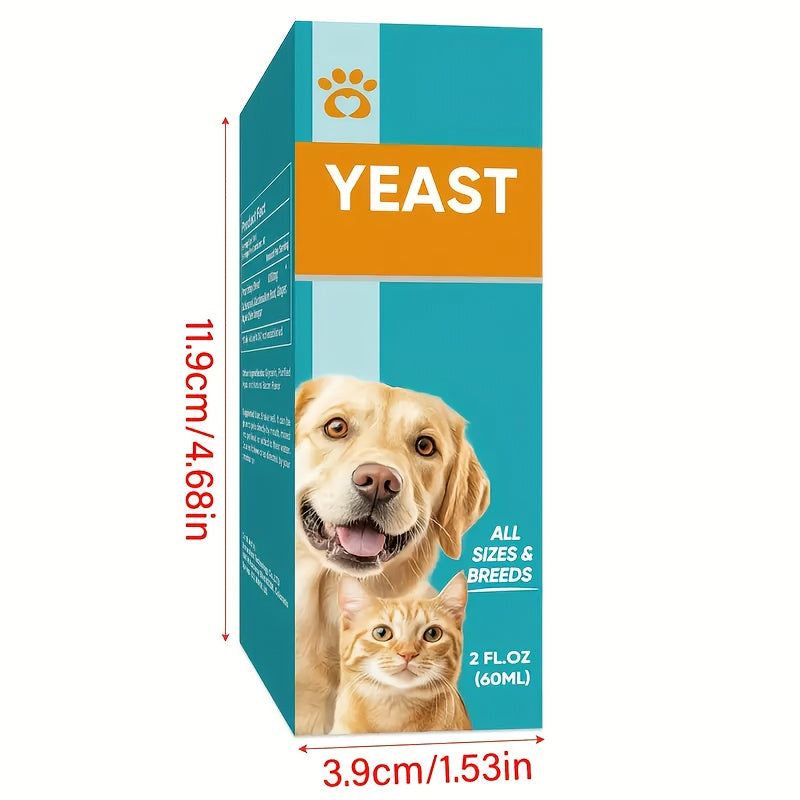 Canine Yeast Supplement Drops for Dogs, Liquid Supplement for All Breeds, 2.03oz Listed Option for Owner-Managed Pet Care Routines