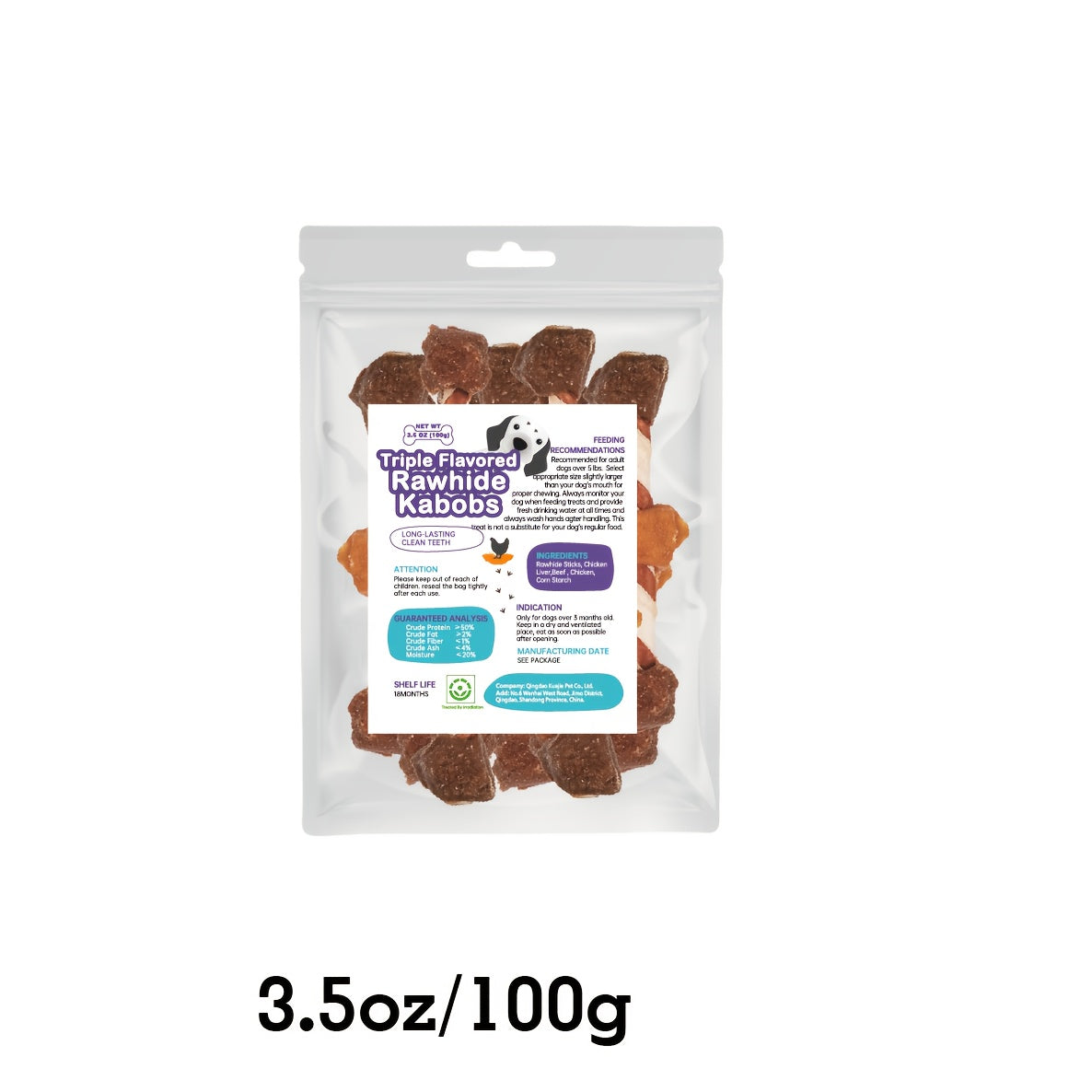 Dog Treats with Chicken Jerky, Duck Strips, Sweet Potato Wraps or Triple Flavored Kabobs, Selectable Snack Packs for Supervised Rewards