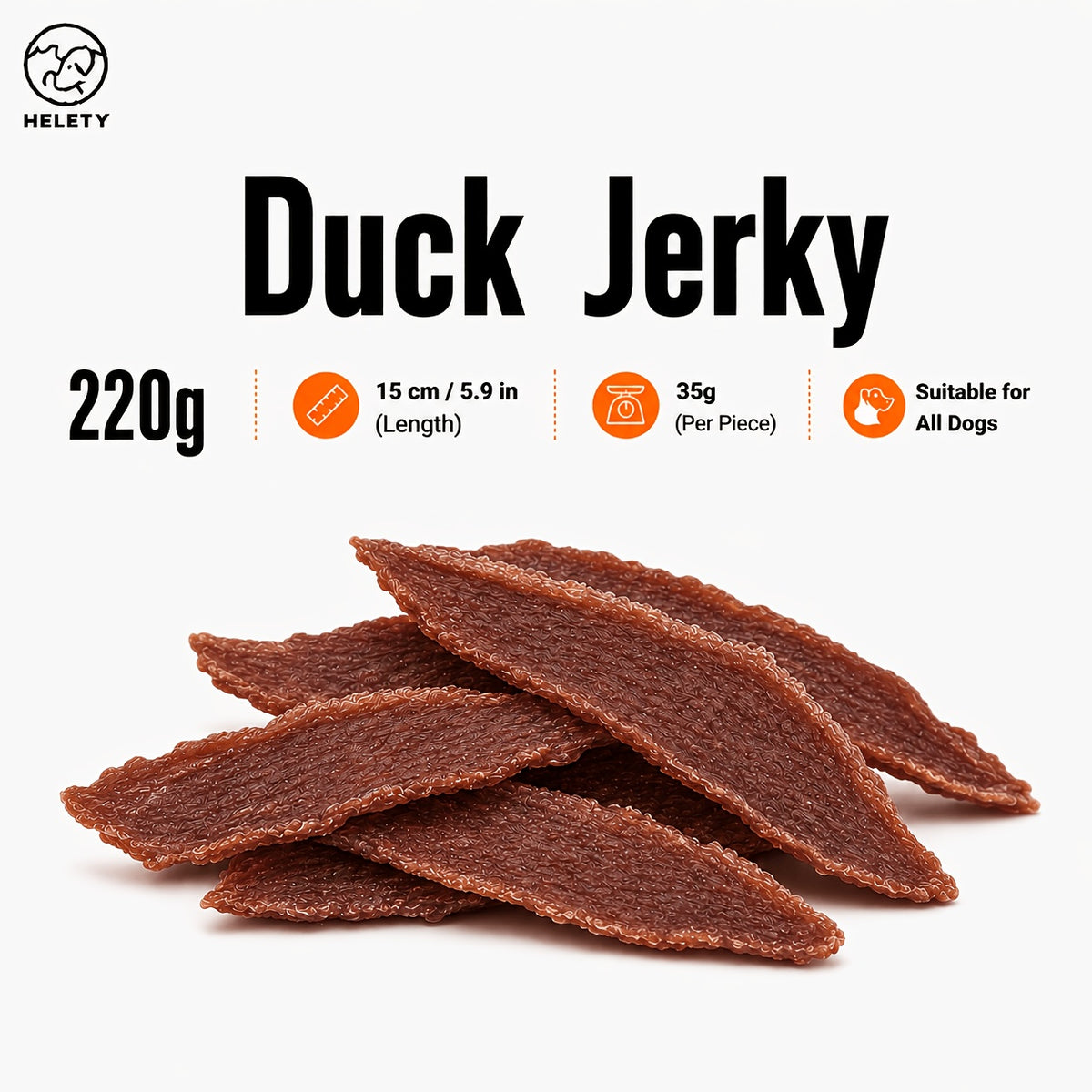 Dog Treat Strips in Chicken or Duck Jerky, Easy-to-Tear Chewy Training Rewards and Daily Snacks for Small, Medium and Large Dogs