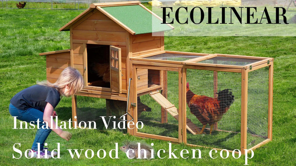 Wooden Chicken Coop with Run and Nesting Box, Raised Backyard Hen House with Access Ramp, Removable Cleaning Tray and Optional Wheeled Models