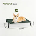 Tool-Free Elevated Dog Bed with Washable Breathable Mesh, 8-Inch Raised Outdoor Dog Cot with Metal Frame and Anti-Slip Feet for Home, Patio and Camping