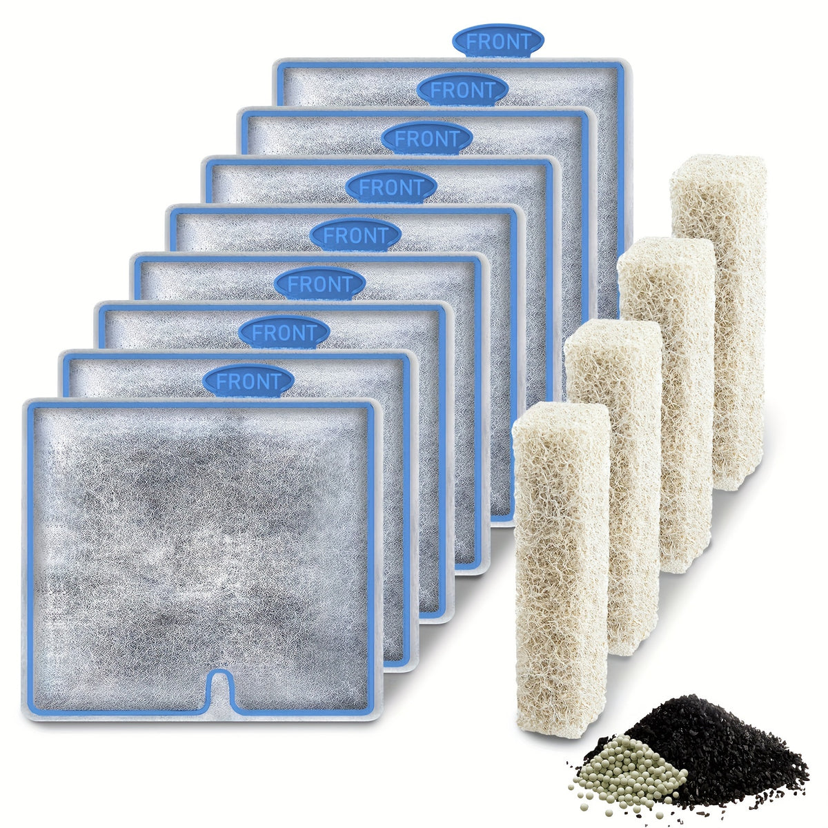 Aquarium Filter Cartridges for Aqueon QuietFlow 10, Medium Replacement Filters with Filter Pads for Fish Tank Care, 4/8/16 Packs