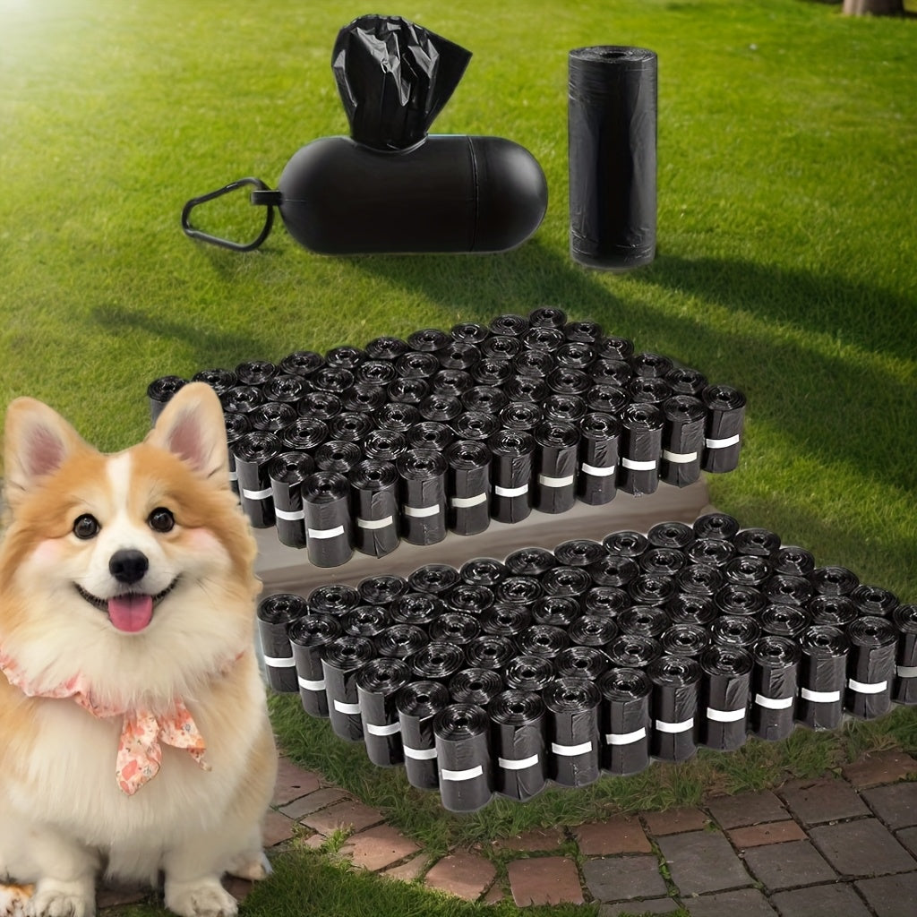 Dog Poop Bag Dispenser with D-Ring and 900 Waste Bags, 60 Refill Rolls for Everyday Dog Walks, Park Visits and Outdoor Pet Cleanup