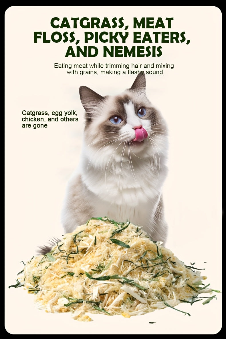 Chicken and Egg Yolk Cat Treats, 60g 2.12oz Grain-Free Food Topper to Mix with Cat Food for Everyday Snack Time and Mealtime Variety