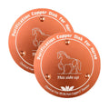 Horse Water Trough Copper Discs, 2-Pack 4-Inch Horse Pattern Inserts with Three-Point Support, Reusable Accessories for Compatible Drinking Containers