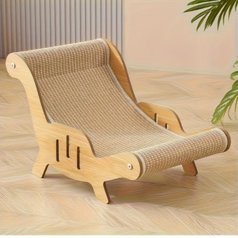 Sisal Rope Cat Scratcher Sofa, Durable Cat Scratching Chair and Lounge Furniture for Indoor Cats to Scratch, Stretch, Rest and Relax