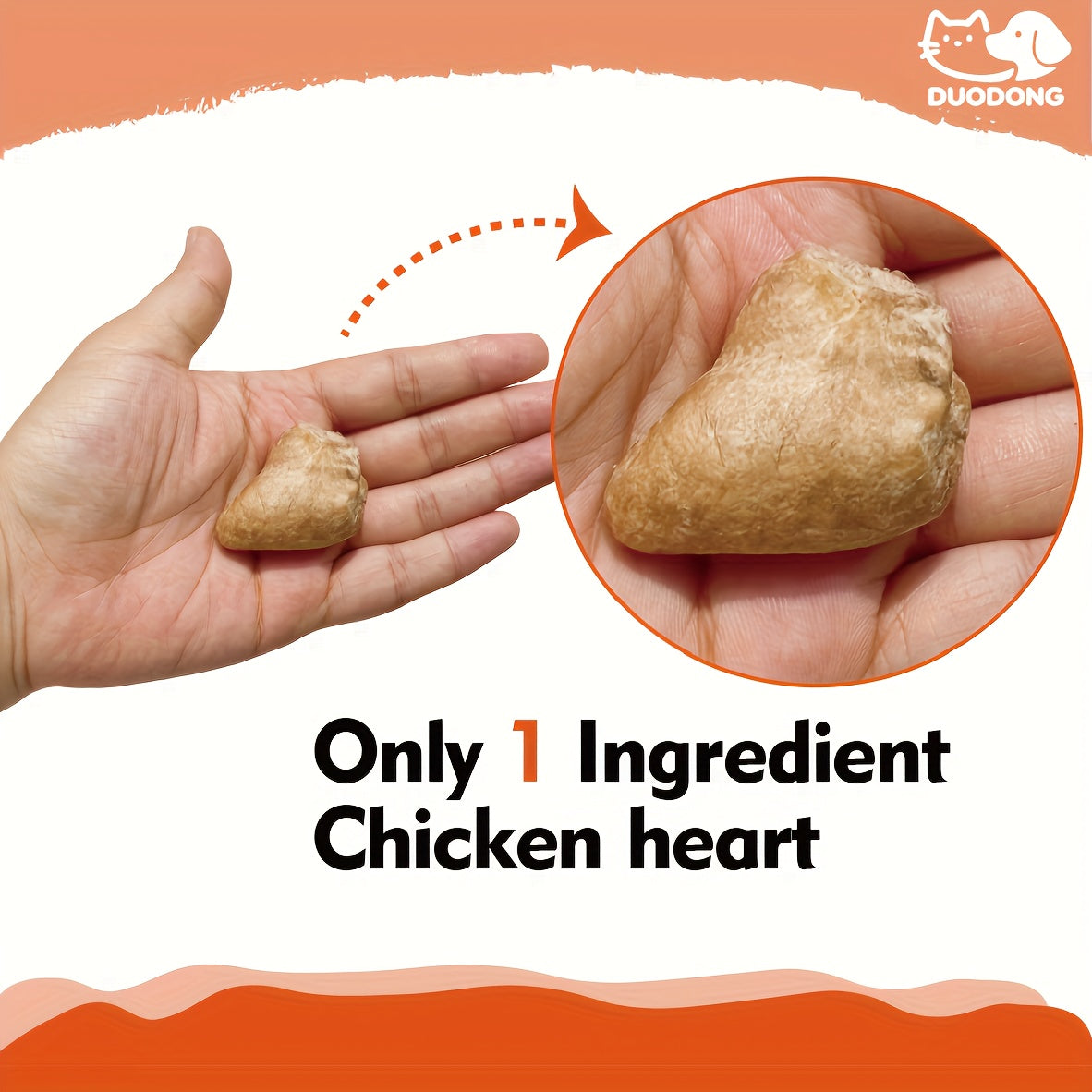 Chicken Heart Cat & Dog Treats, Freeze Dried Single Ingredient Training Rewards and Food Topper, Grain-Free Snacks in 50g, 200g or 300g Options
