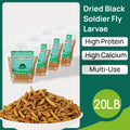 Bulk Chicken Grubs, Dried Black Soldier Fly Larvae Treats in 10, 20 or 40 lb Sizes for Backyard Chickens, Ducks and Quail Feeding Routines