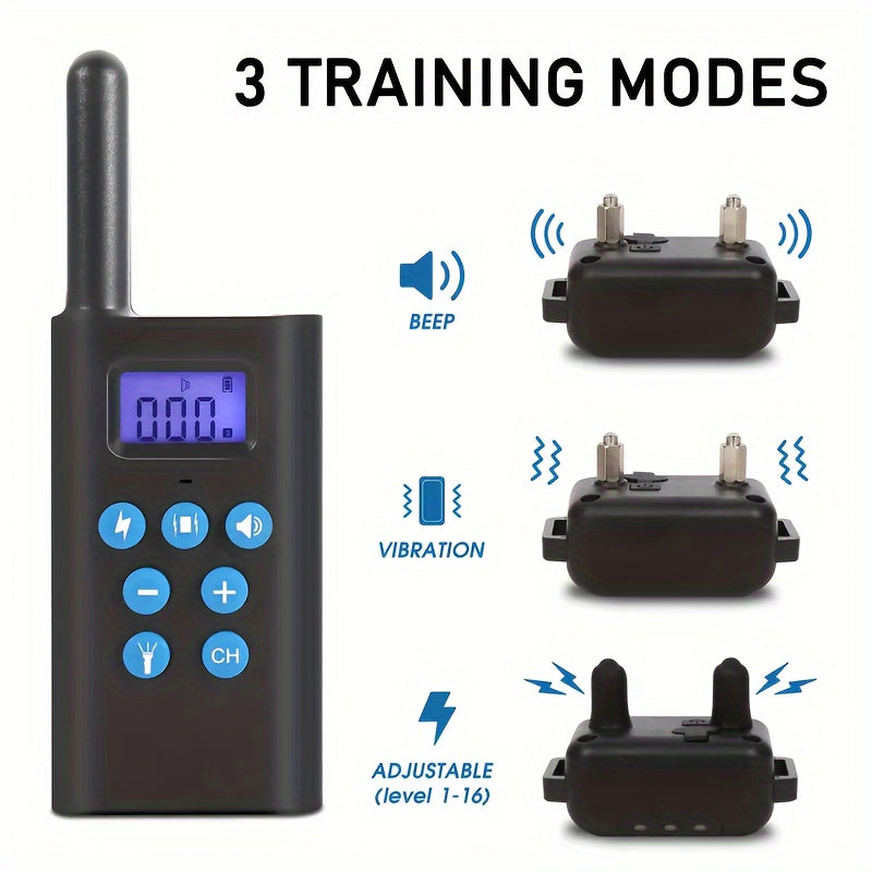 2600ft Dog Training Collar with Remote Control, Remote-Operated Pet Training Accessory for Supervised Dog Training Sessions, 1for1 Option