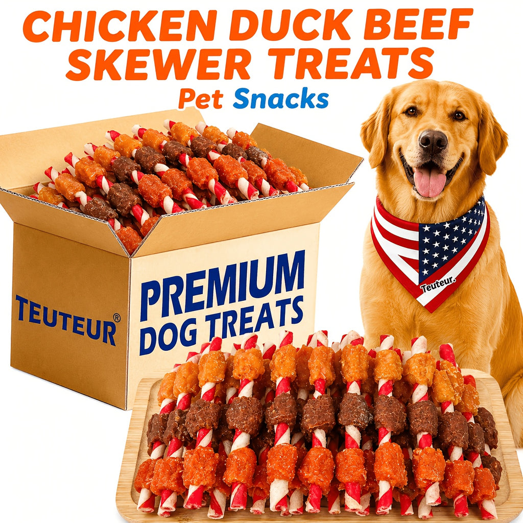 Kabob Dog Chew Treats with Chicken Liver and Duck, Skewer-Style Dog Snacks in 100g or 150g Packs for Supervised Chewing and Everyday Rewards