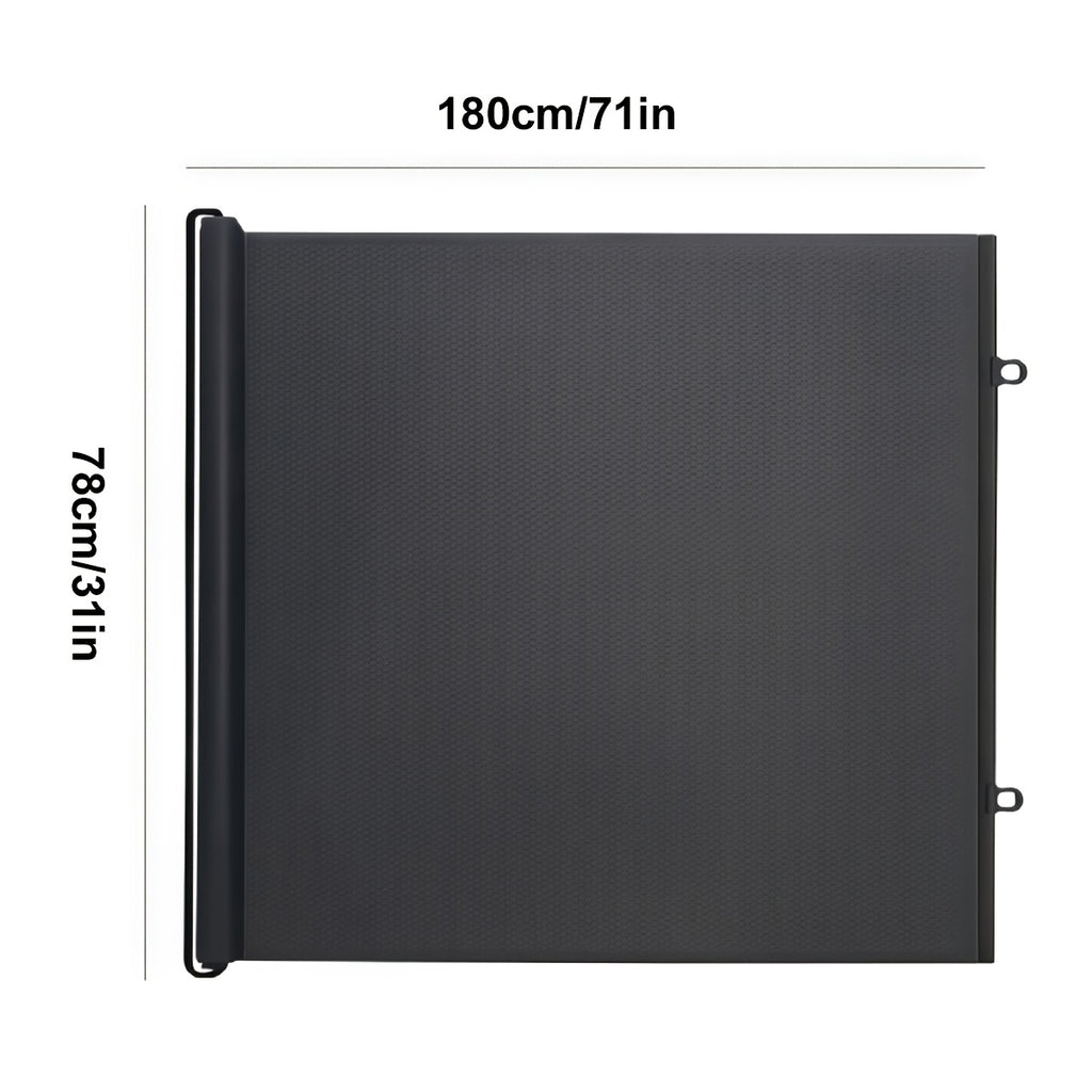 No Drill Mesh Pet Gate in Black, Expandable Dog and Cat Barrier for Doorways and Room Separation, Easy-Install Indoor Pet Fence