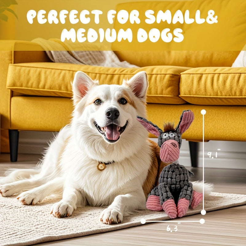 Soft Squeaky Puppy Toys for Small and Medium Dogs, Stuffed Plush Toys for Supervised Fetch and Gentle Play, Brown Single or Pink White Brown 3-Pack