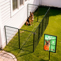 Dog Exercise Pen with Gate, Heavy-Duty Metal Dog Playpen in 8 to 48 Panel Options, Black or White Indoor Outdoor Fence for Yard and RV Camping