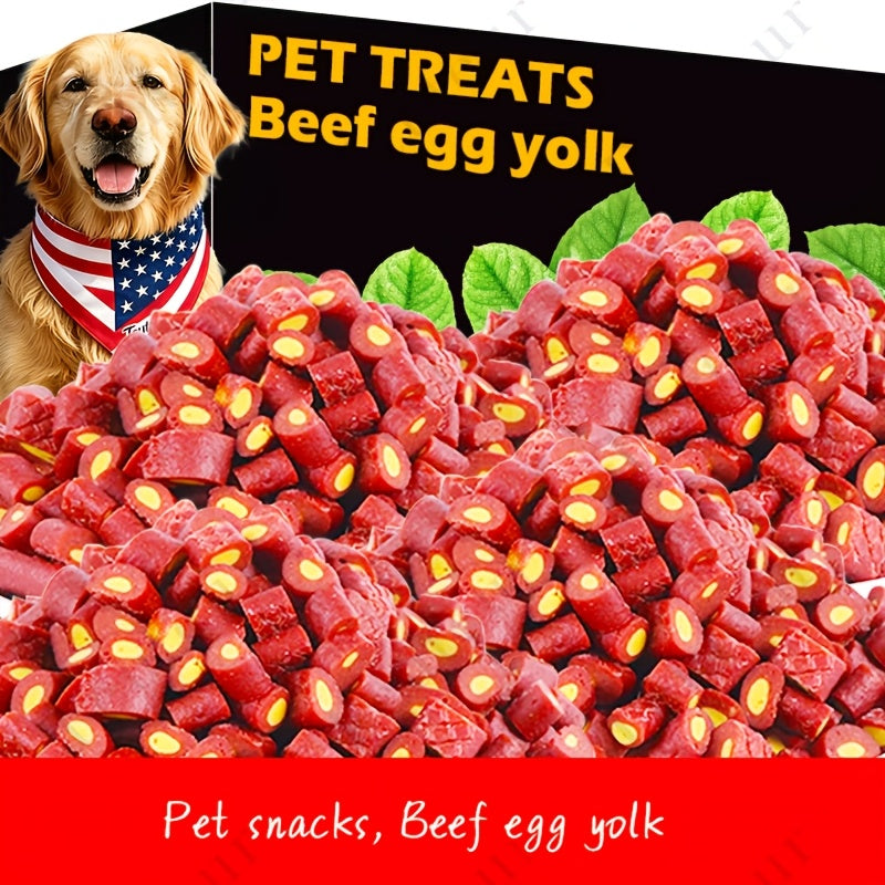 Beef and Egg Yolk Dog Treats, 150g / 5.29oz Cube Snacks for Supervised Training Rewards, Everyday Treat Breaks and Dog Lover Gift Baskets