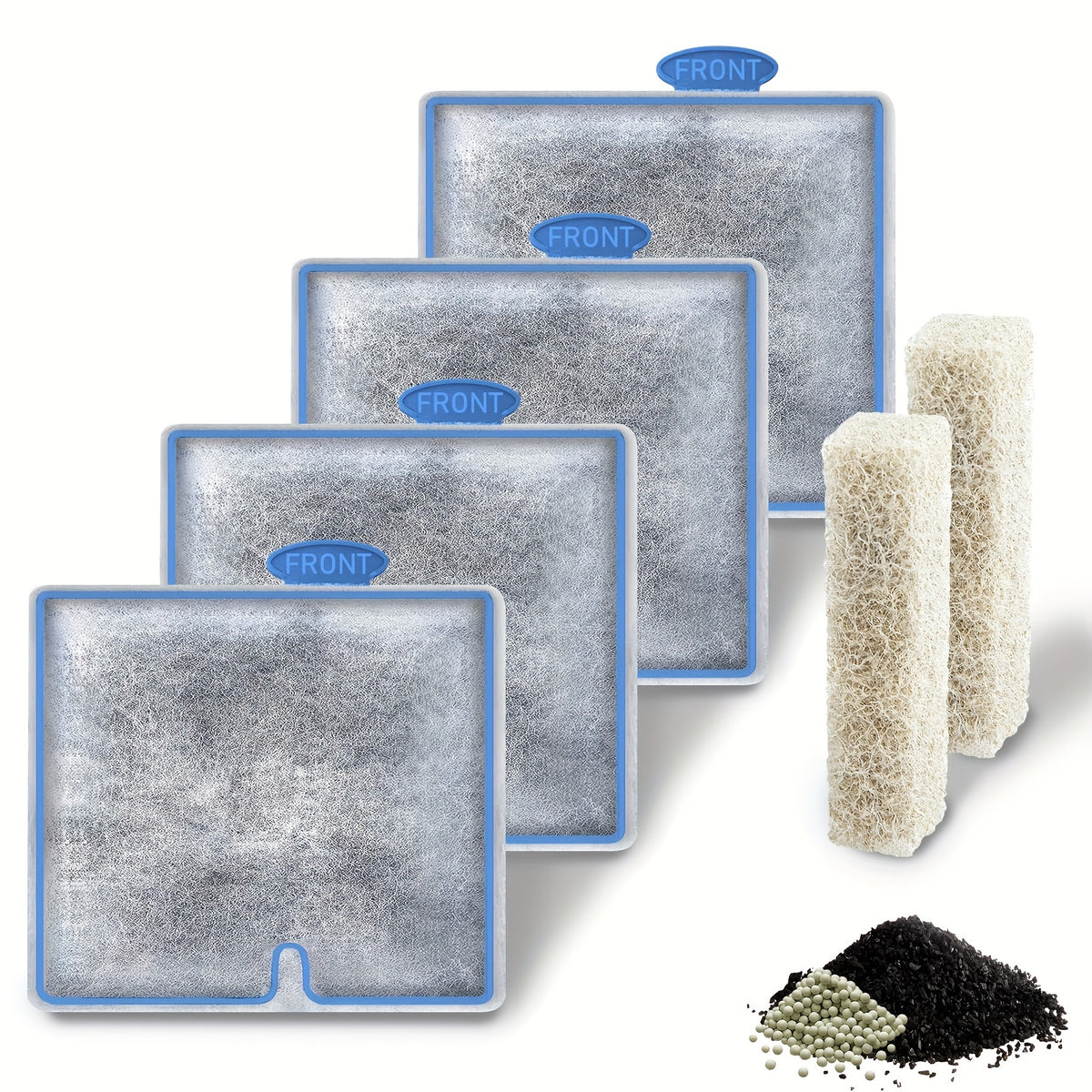 Aquarium Filter Cartridges for Aqueon QuietFlow 10, Medium Replacement Filters with Filter Pads for Fish Tank Care, 4/8/16 Packs