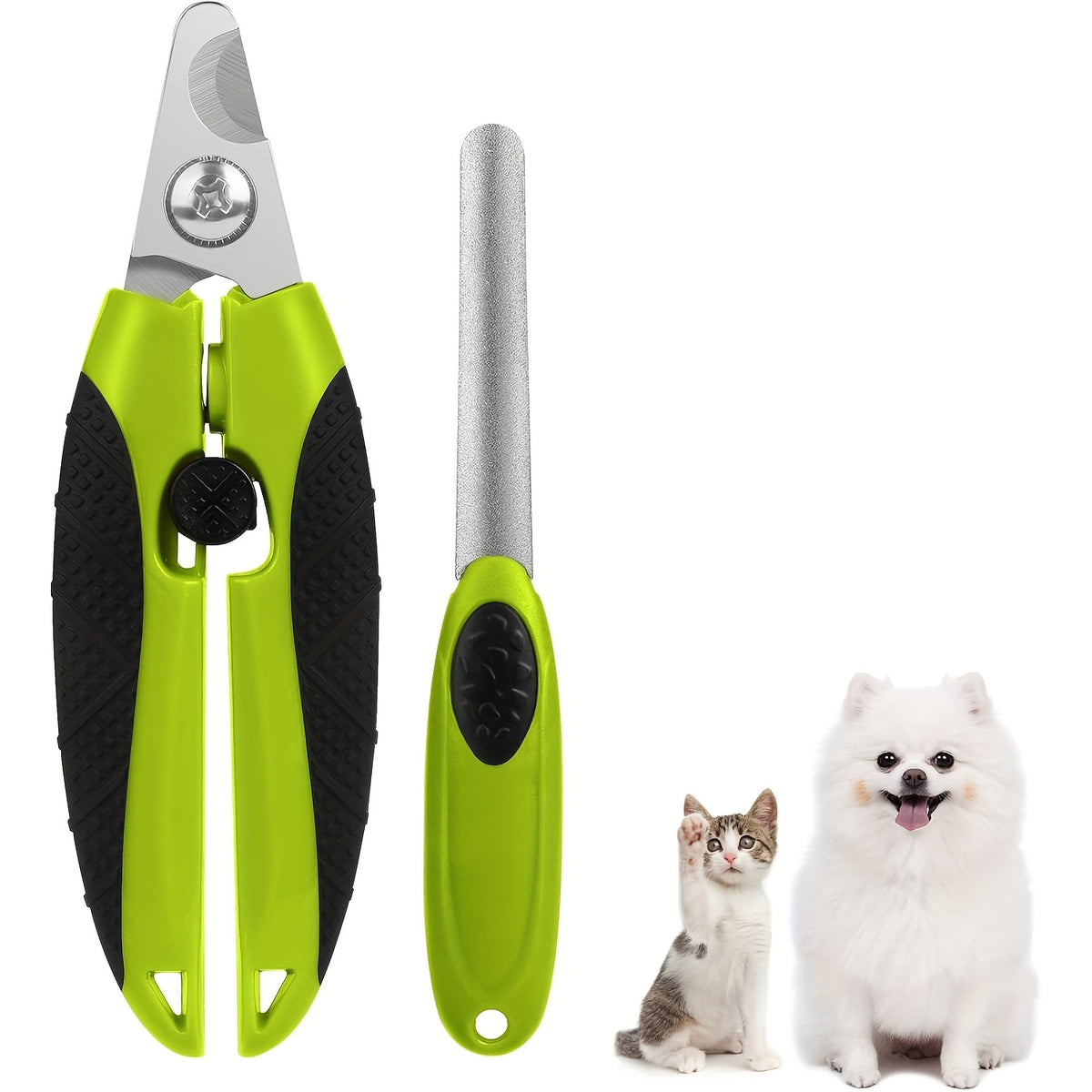 Dog Nail Grinder with LED Light, 2-Speed Rechargeable Electric Pet Nail Trimmer for Small and Large Dogs and Cats, At-Home Paw Grooming
