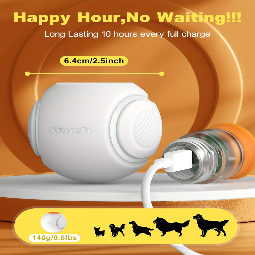 Rechargeable Light Up Dog Ball, 2.5-Inch USB Charging Fetch Toy with Motion and Bounce Activated Glow for Small and Medium Dogs at Play