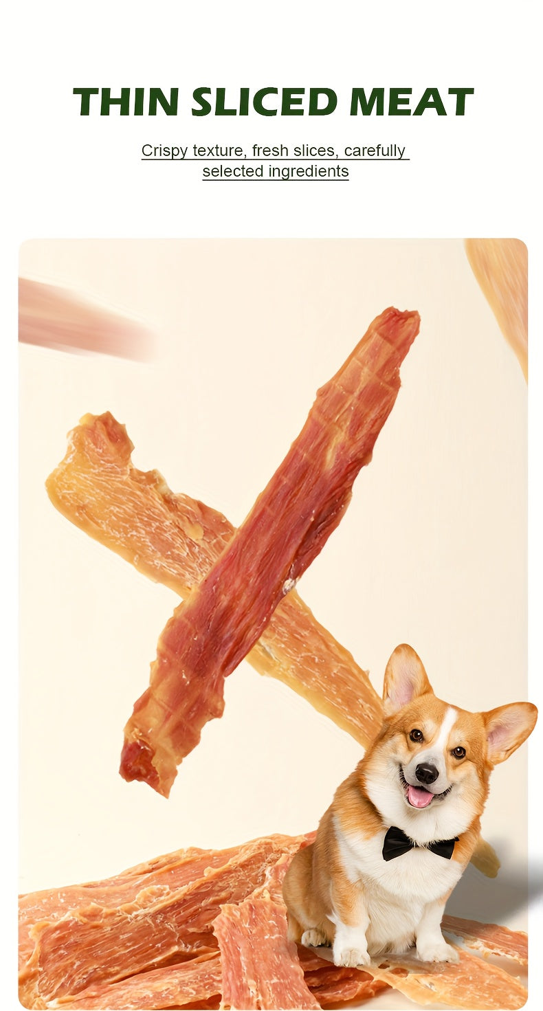 Dog Jerky Treats Chicken and Duck Mix 100g, 100% Real Meat High Protein Training Snacks for Small, Medium and Large Dogs, Long-Lasting Chews for Puppies and Adults
