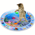 Cat Water Play Mat for Indoor Cats, PVC Floating Fish Activity Toy in Dolphin Style, Battery-Free Interactive Enrichment for Kittens