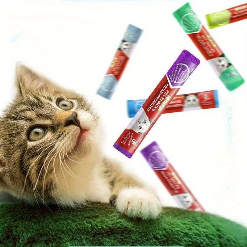 Grain Free Lickable Cat Treats with Feeder, 60 or 120 Creamy Squeeze Tubes, 0.52 oz Each, Mixed Flavor Cat Snacks for Hand Feeding