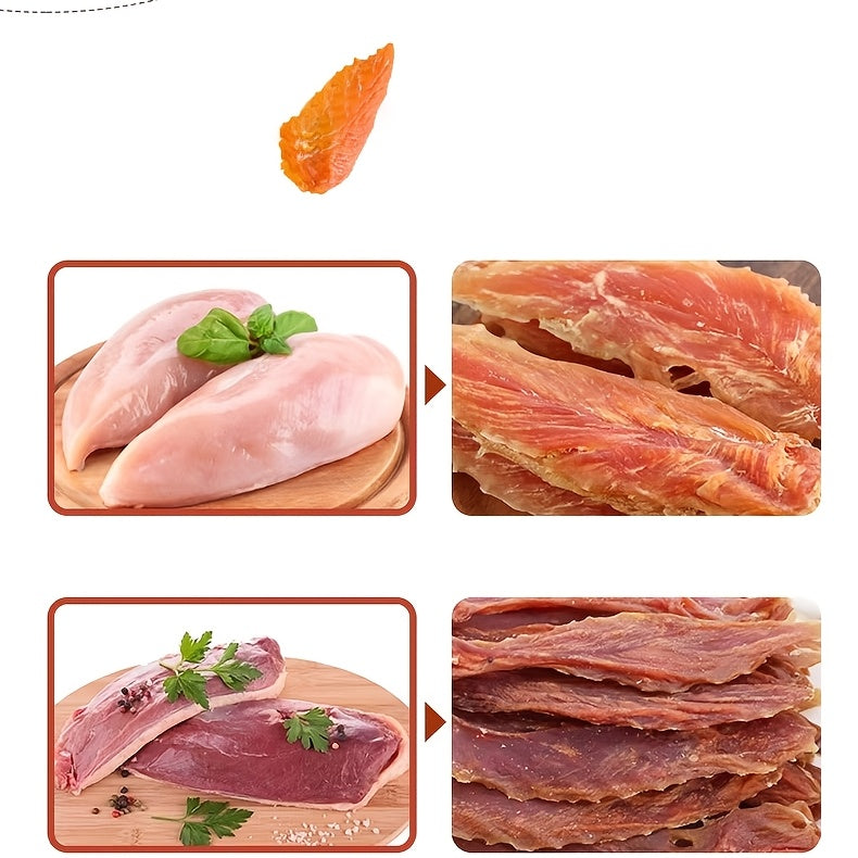 Chicken and Duck Dog Treats, 150g Air-Dried Dual-Blend Meat Slices for Supervised Training Rewards, Everyday Snacks and Dog Lover Gift Baskets