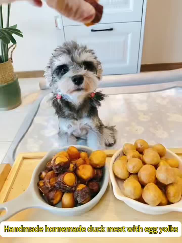 Duck Egg Yolk Dog Treat Balls, 100g Meat-Wrapped Filled Chew Snacks for Supervised Reward Time, Everyday Treats and Dog Lover Gift Baskets