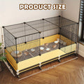 Rolling Poultry Cage 41.3 Inch with Yellow Lower Panels, Black Wire Mesh Enclosure, Front Access Door and Wheeled Base for Managed Bird Care