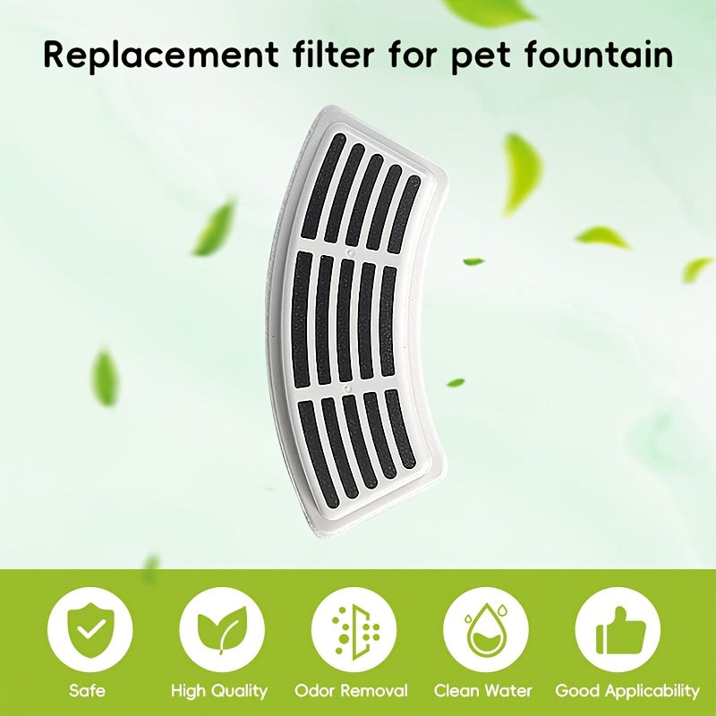 Pet Fountain Replacement Filters for JPET FT007, 4 or 8 Piece Refill Packs for Compatible Automatic Dog Water Fountains and Routine Drinking Station Maintenance