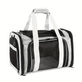 Cat Travel Carrier with Mesh Windows, Collapsible Soft-Sided Pet Bag for Cats and Small Dogs Under 15 lbs, Shoulder Strap and Padded Carry Handle