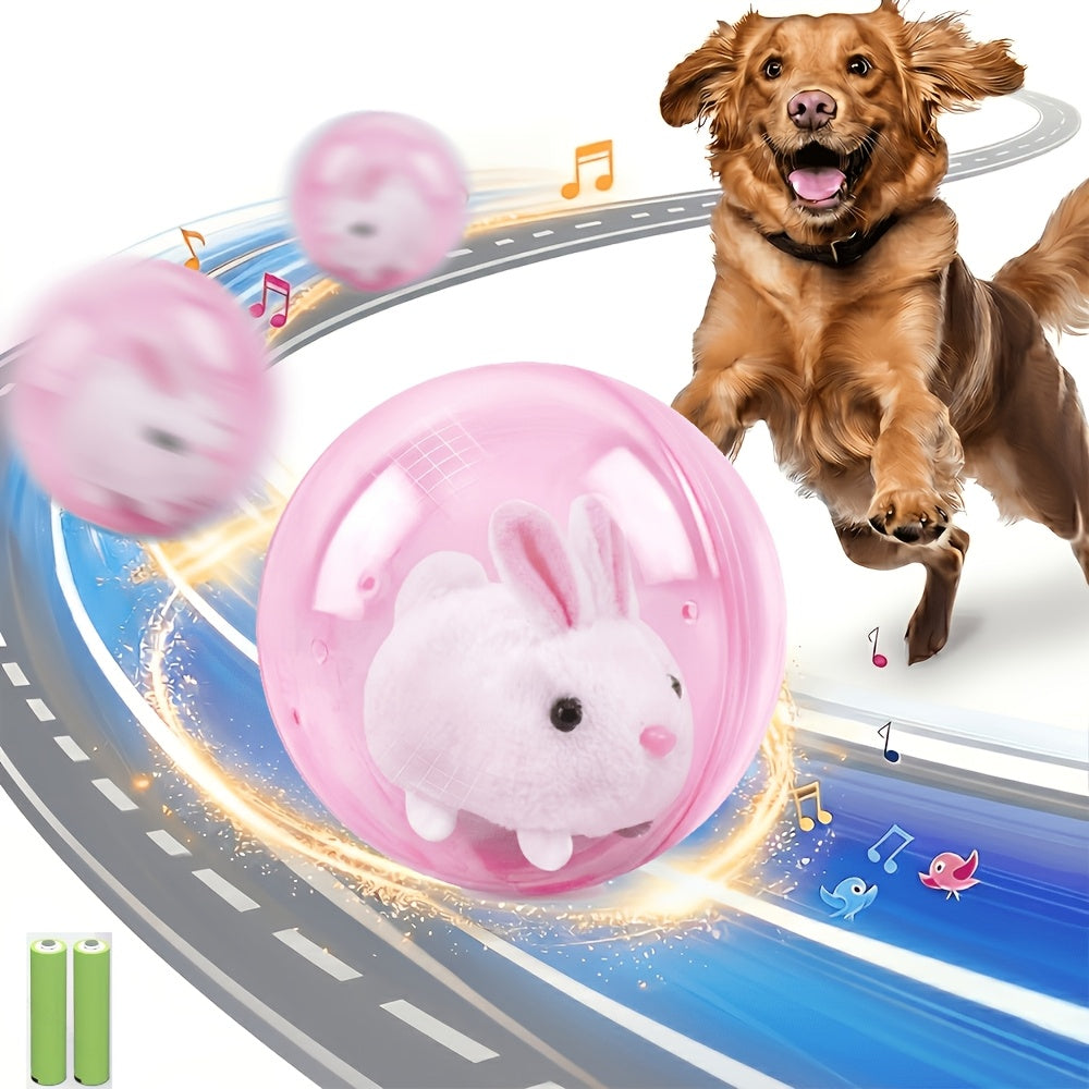 Rechargeable Dog Chase Toy with Obstacle-Avoiding Play, Blue or Pink Mouse and Rabbit Options for Small and Medium Dogs, Supervised Interactive Pet Play