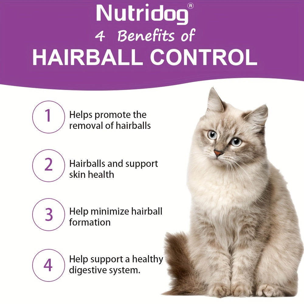 Cat Hairball Supplement Soft Chews, 100 Count Salmon Flavor Hairball Aid for Cats, Convenient Chew Format for Your Cat Care Routine