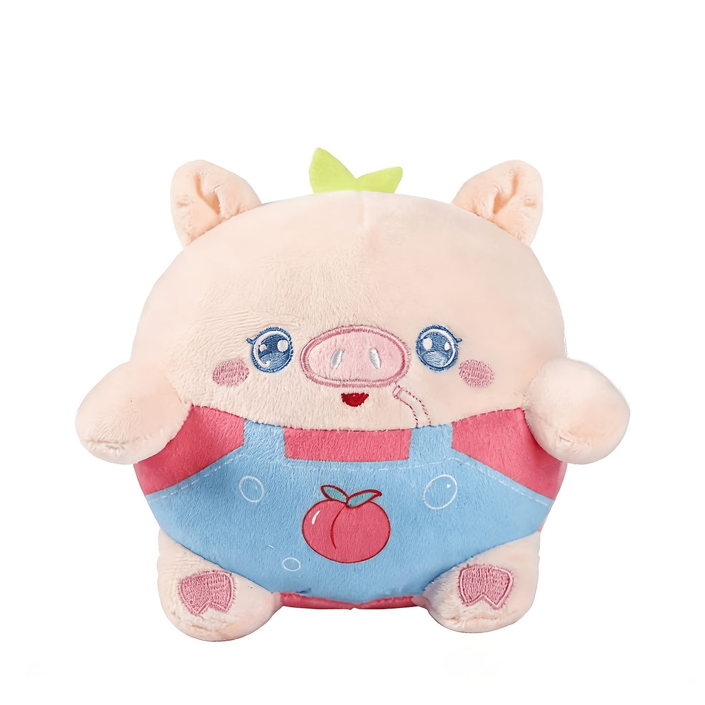 Interactive Plush Dog Toy with Bouncing Ball and Sound, USB Rechargeable Cartoon Animal Pet Toy for Supervised Indoor Chase and Play