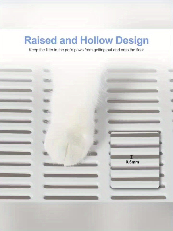 Foldable Cat Litter Box with Drawer Tray and Scoop, Large Plastic Top-Entry Kitty Toilet with Perforated Lid for Indoor Cat Potty Care