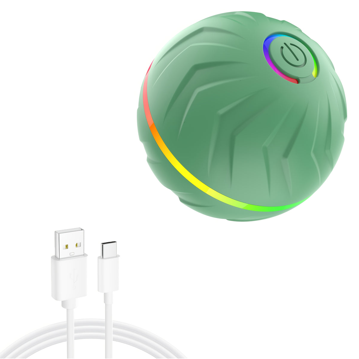 Automatic Jumping Dog Ball, Rechargeable Interactive Bouncing and Rolling Pet Toy for Supervised Chase Play, Single Ball in Eight Color Options