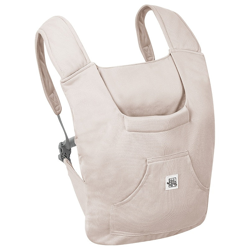 Small Dog Chest Carrier with Front Pocket, Foldable Head-Out Pet Carrying Bag with Adjustable Straps for Dogs up to 5.5 lbs and Cats up to 7.7 lbs