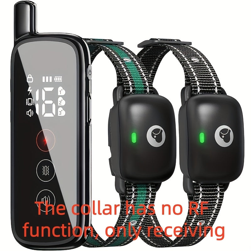 Dog Training Collar 1640ft with Remote, Black USB Rechargeable E Collar with Buzz, Vibration and Static Modes for Supervised Training, 1 to 3 Dog Options
